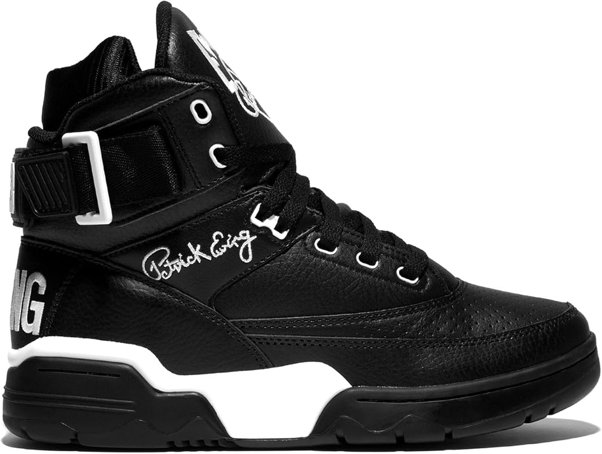 Amazon.com: PATRICK EWING ATHLETICS 33 HI OG Black Leather/White